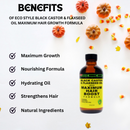 Eco Style Black Castor & Flaxseed Oil Maximum Hair Growth Formula 4oz