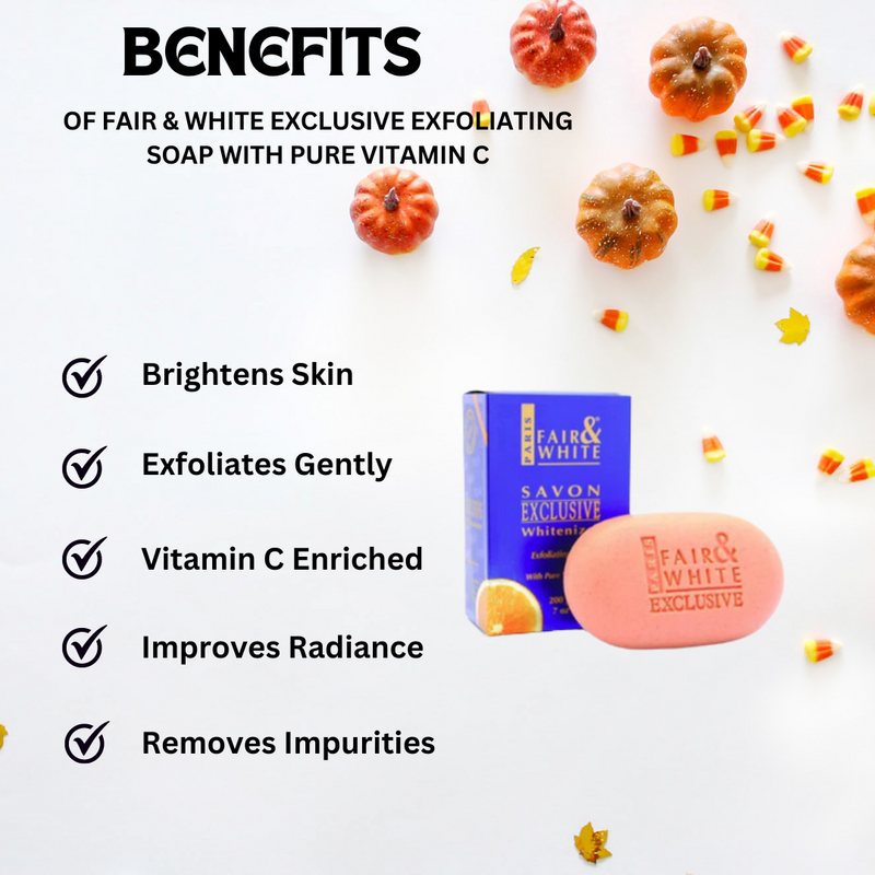 Fair & White Exclusive Exfoliating Soap with Pure Vitamin C 7 oz