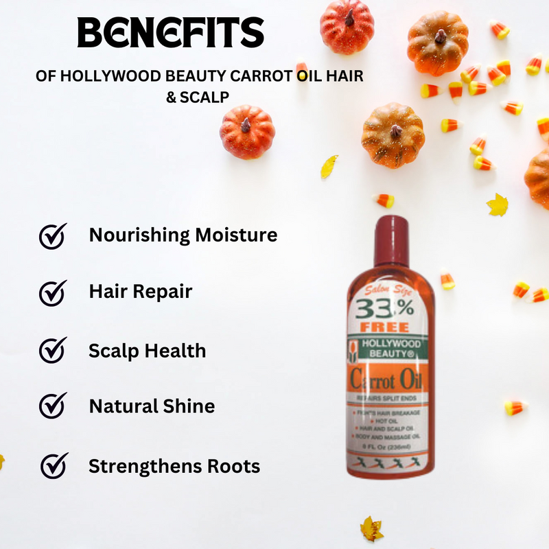 Hollywood Beauty Carrot Oil Hair & Scalp  8 oz