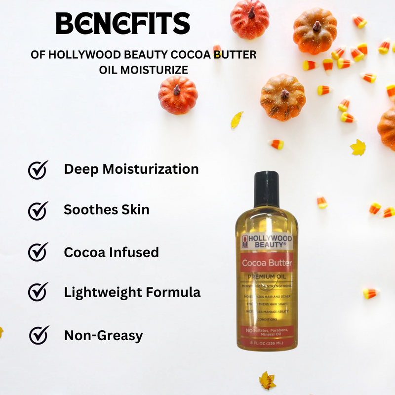 Hollywood Beauty Cocoa Butter Oil Moisturize 8oz