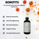 I AM PURE 100% NATURAL ORGANIC CASTOR OIL 8oz