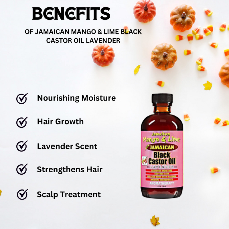 Jamaican Mango & Lime Black Castor Oil Lavender 4oz