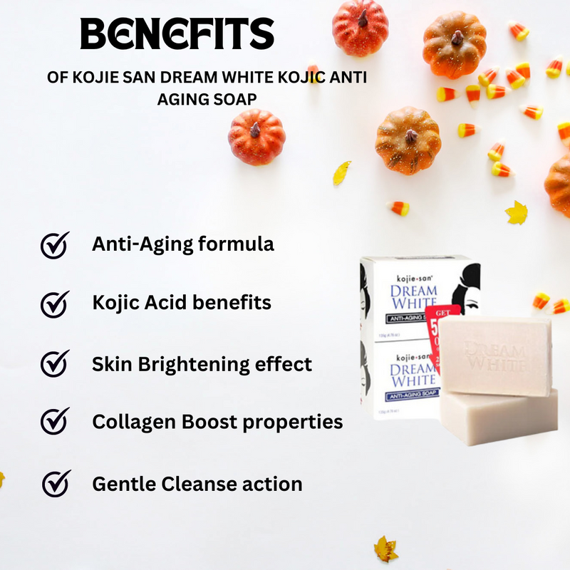 Kojie San Dream White Kojic Anti Aging Soap (2x135g Bars)