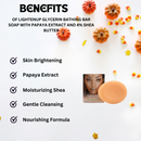 Lightenup Glycerin Bar Soap with Papaya/Shea Butter 100g