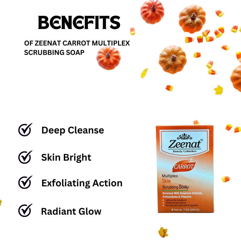 Zeenat Carrot Multiplex Scrubbing Soap 200g / 7oz