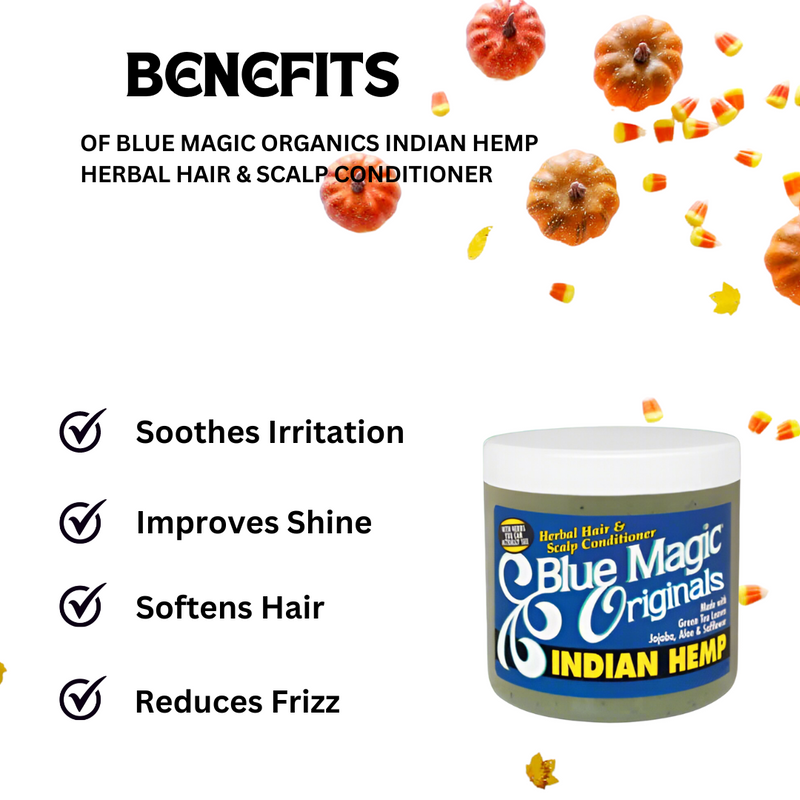 Blue Magic Organics Indian Hemp Herbal Hair & Scalp Conditioner 12 oz