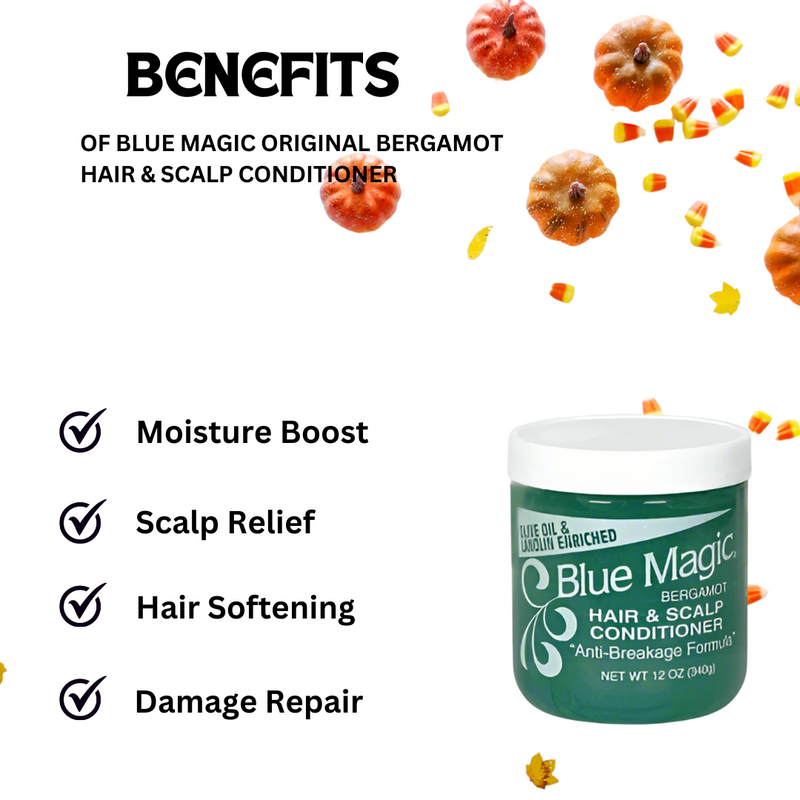 Blue Magic Original Bergamot Hair & Scalp Conditioner 12 oz