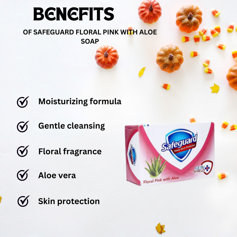 Safeguard Floral Pink With Aloe Soap 130G