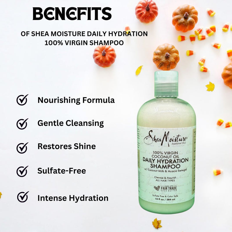 Shea Moisture Daily Hydration 100% Virgin Shampoo 384ml