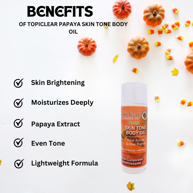 Topiclear Papaya Skin Tone Body Oil 6 oz