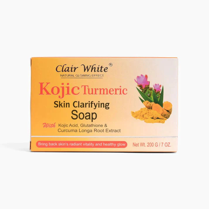 Clair white Natural Glowing Effect Kojic Turmeric Skin Clarifying Soap