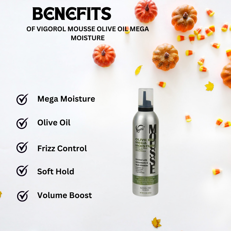 Vigorol Mousse Olive Oil Mega Moisture 12 oz