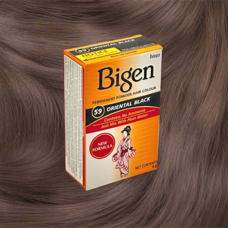 Bigen Permanent Powder Hair Color, Oriental Black 59 / 0.29oz