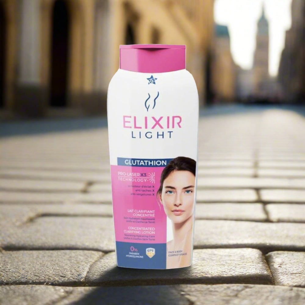 elixir glutathione Light Lotion 500 ml / 16.9 Oz Shop All Treatments Weight:10 x 10mg Lab Pack 4 Get Glowing skin with