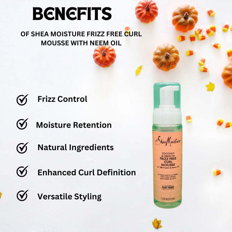 Shea Moisture Frizz Free Curl Mousse With Neem Oil 222ml